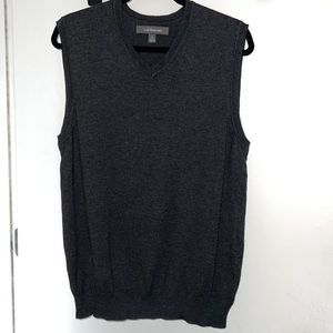 croft & barrow, charcoal gray sweater vest, size L
